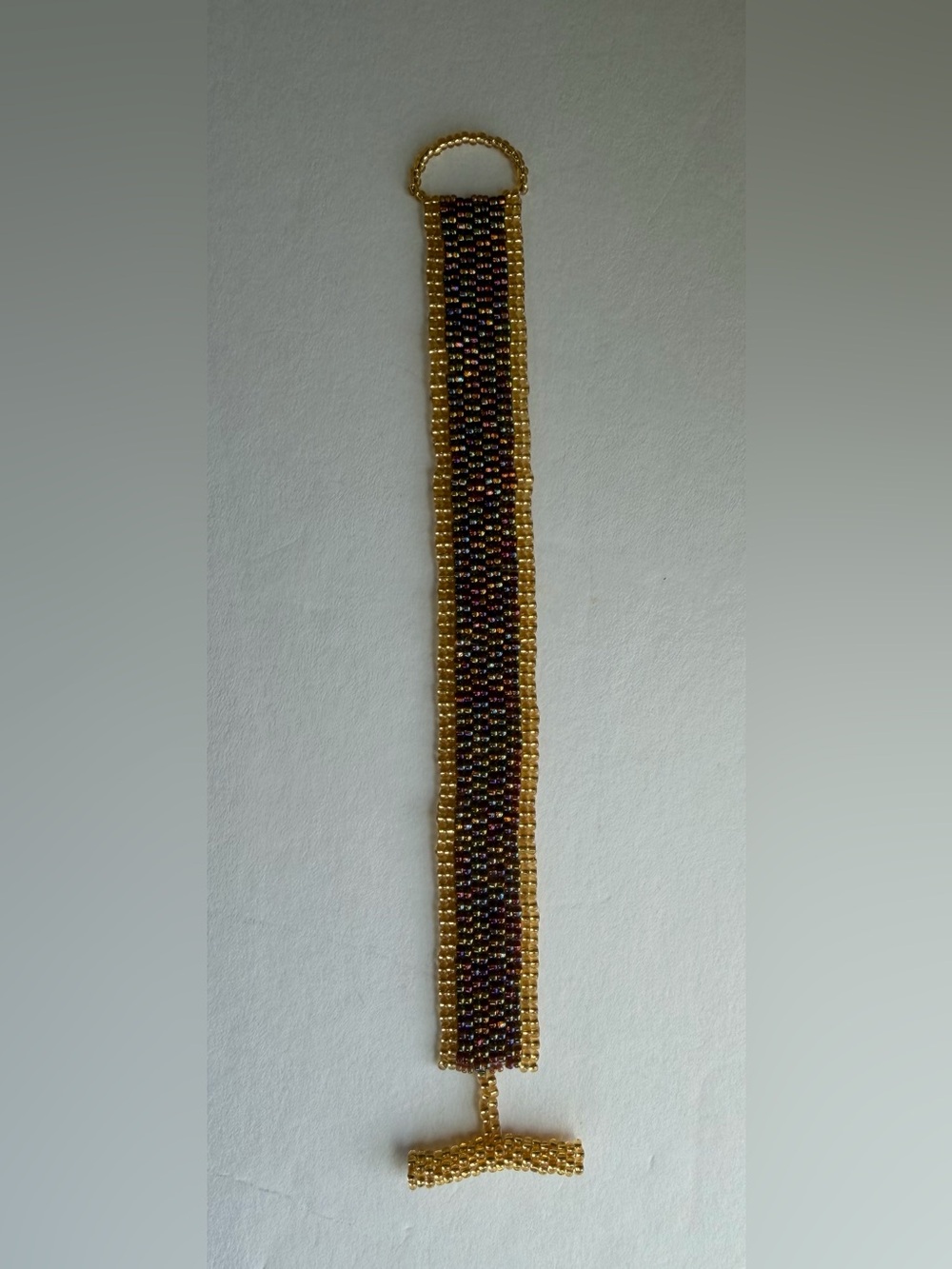 Handmade Beaded Bracelet in Multi Color Pattern
